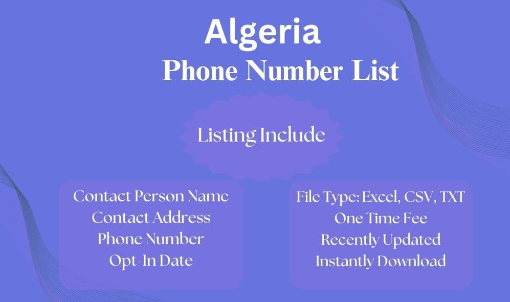 Algeria phone number list