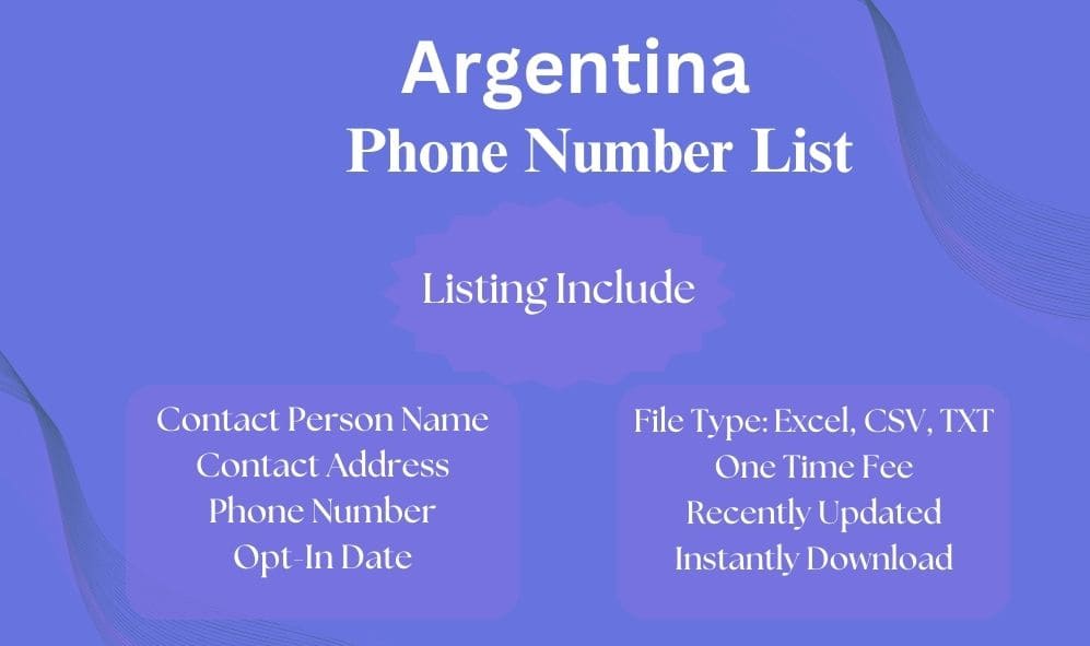 Argentina phone number list