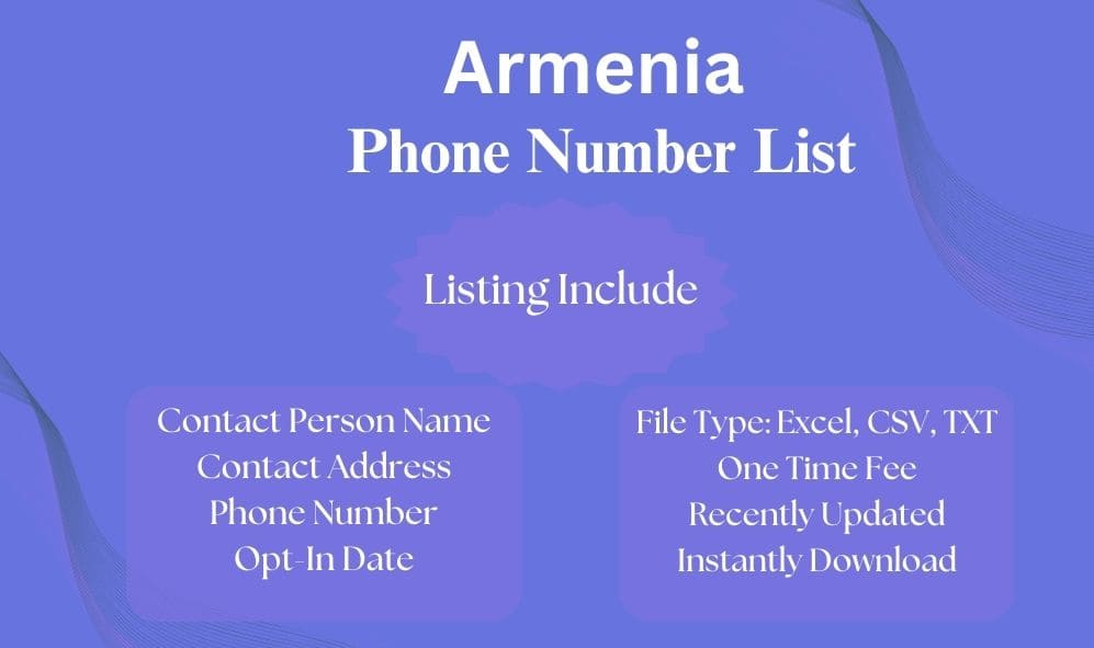 Armenia phone number list