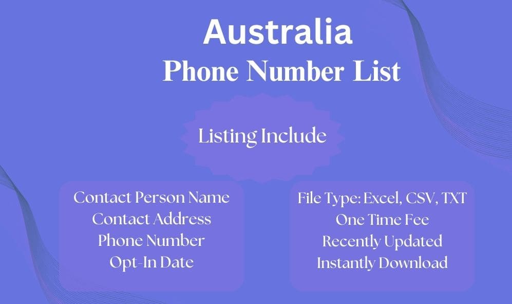 Australia phone number list