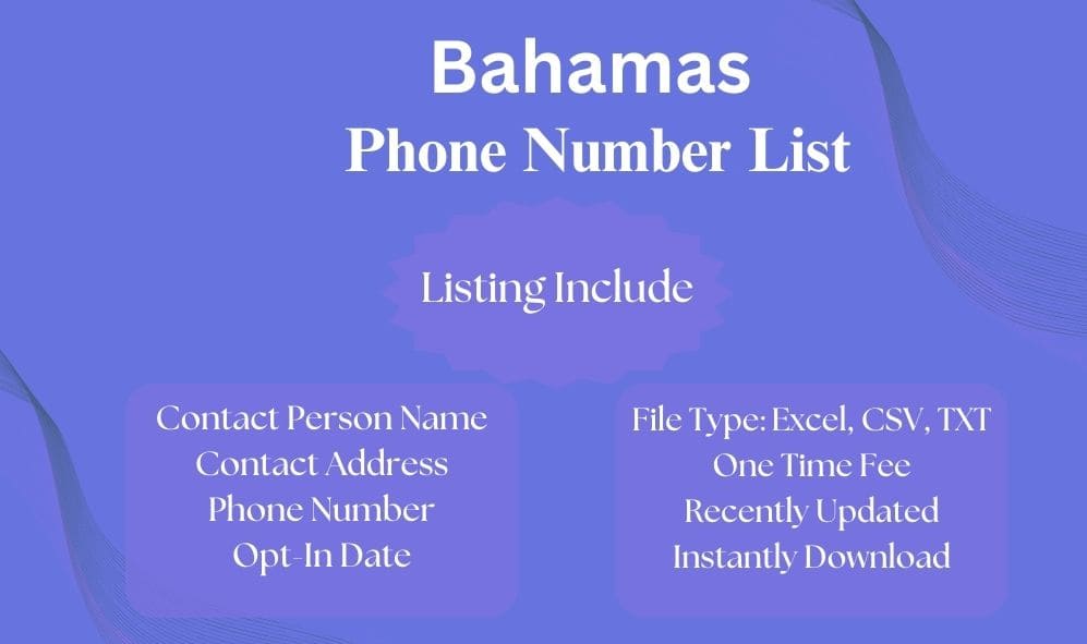 Bahamas phone number list