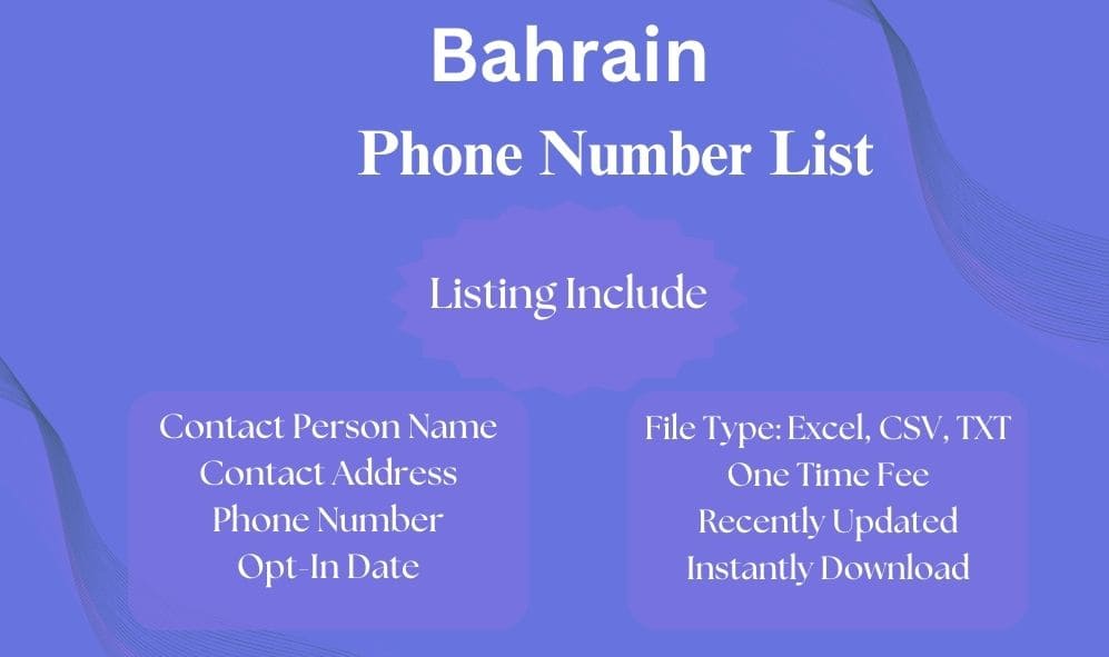 Bahrain phone number list