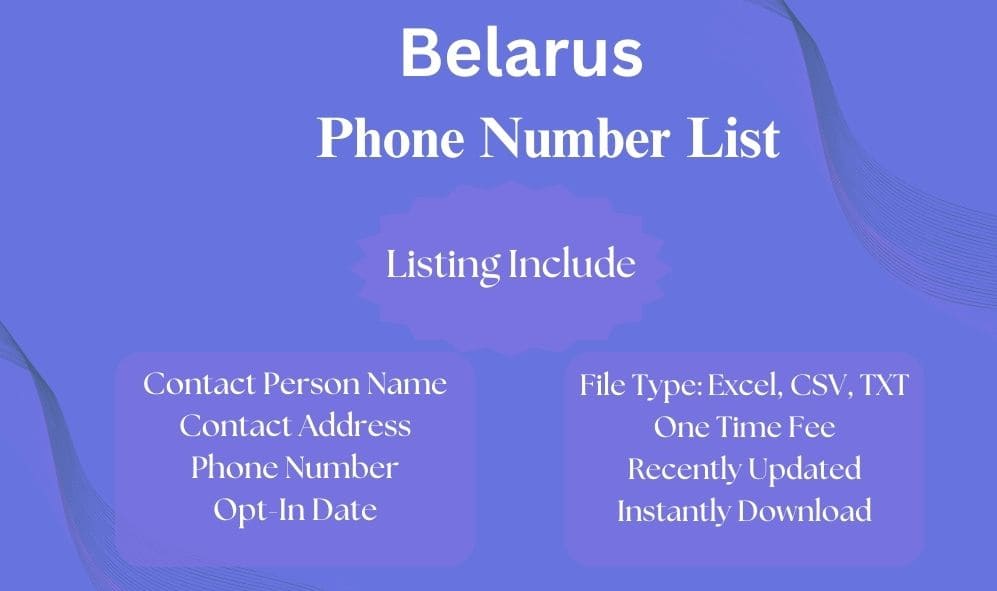 Belarus phone number list