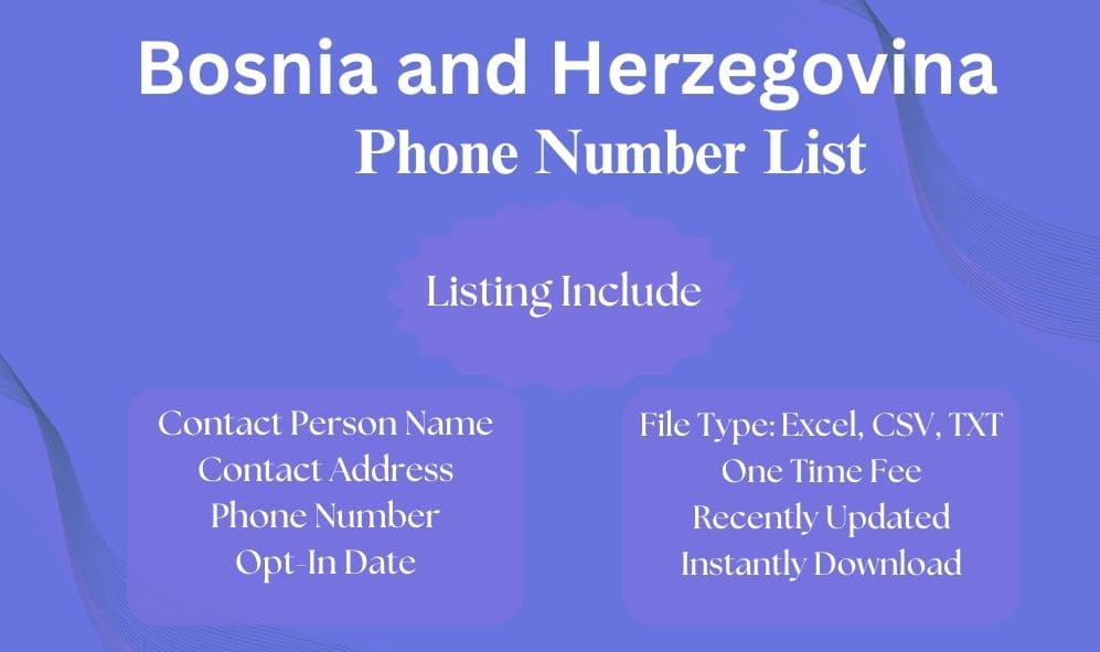 Bosnia and Herzegovina phone number list