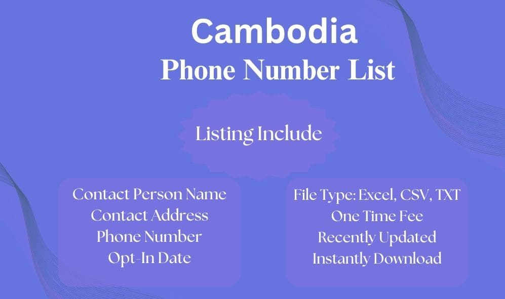 Cambodia phone number list