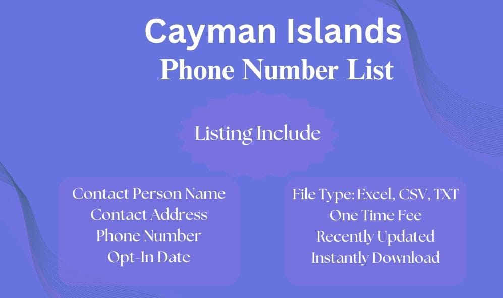 Cayman Islands phone number list