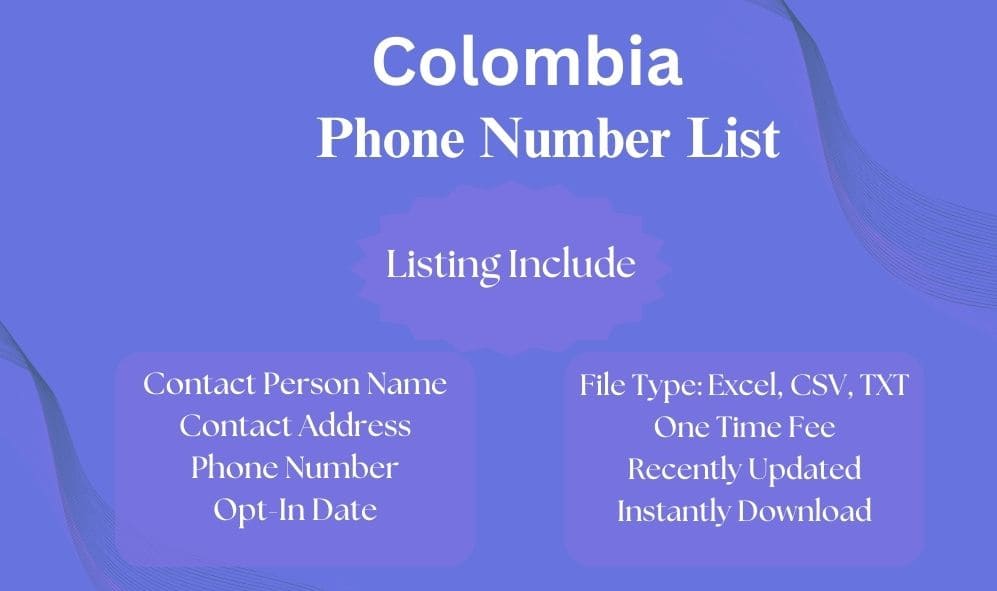 Colombia phone number list