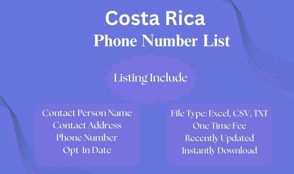 Costa Rica phone number list