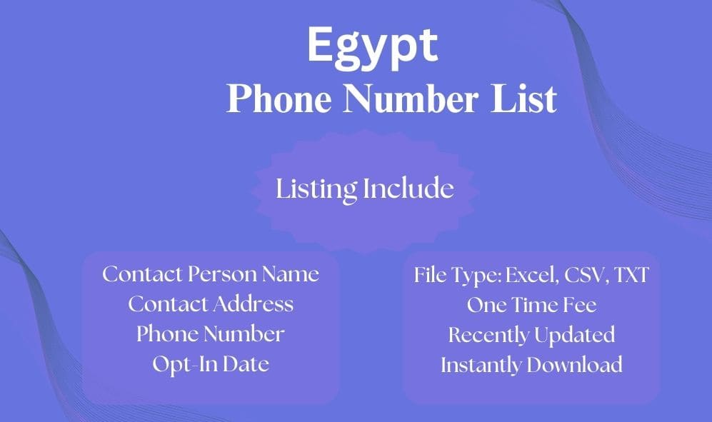 Egypt phone number list