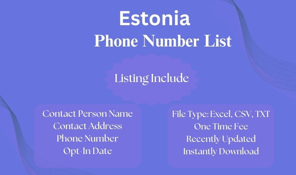 Estonia phone number list