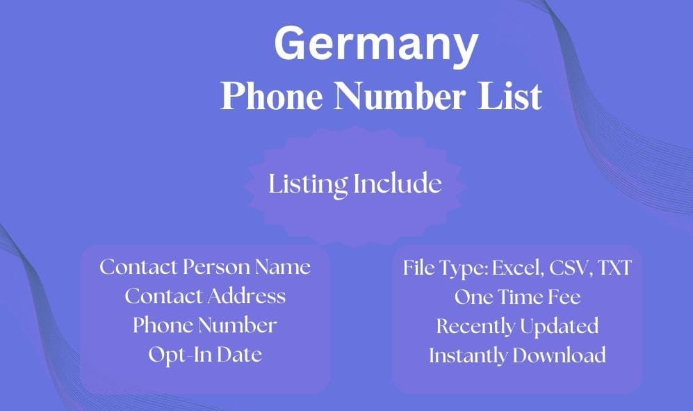 Germany phone number list