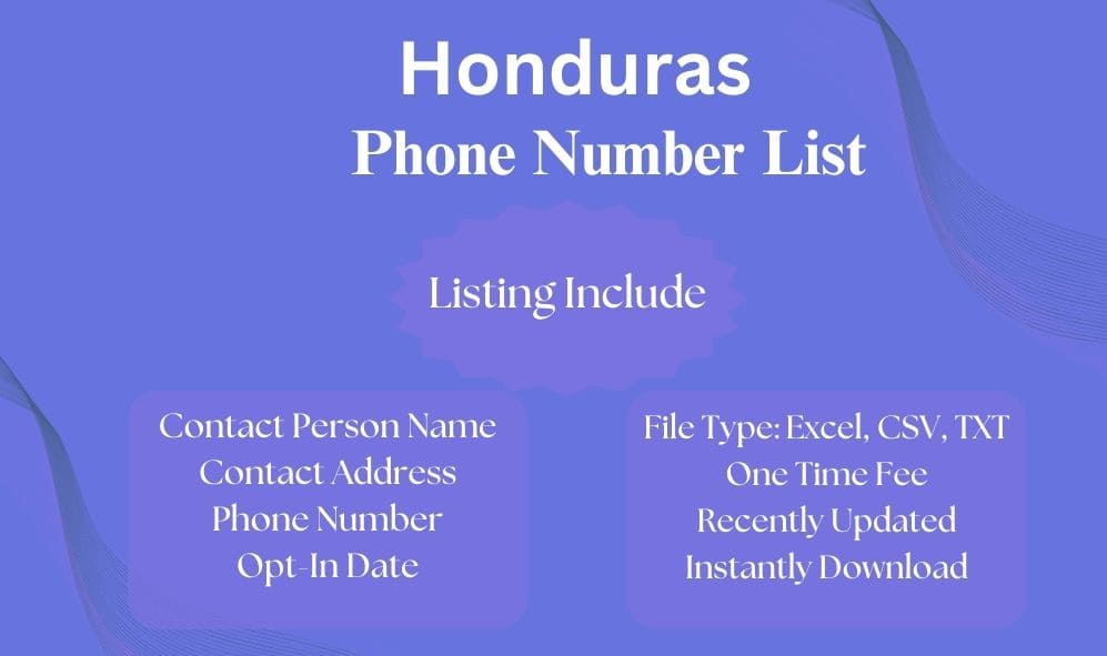 Honduras phone number list