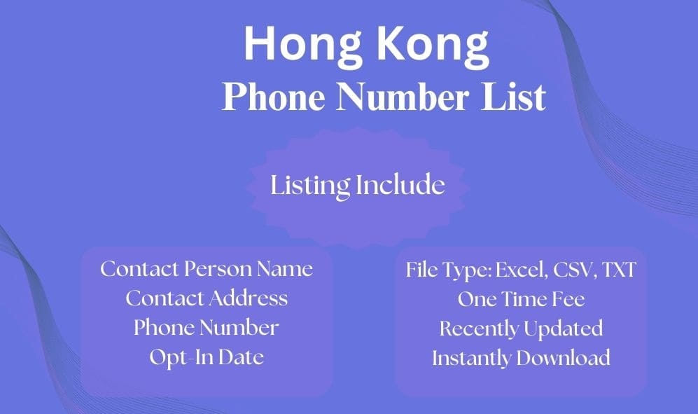 Hong Kong phone number list