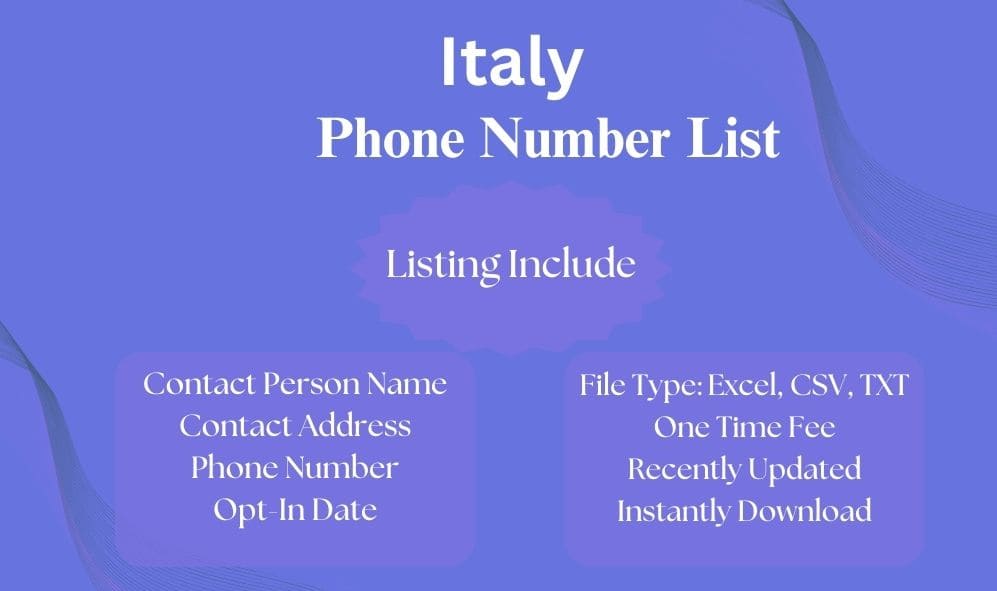 Italy phone number list