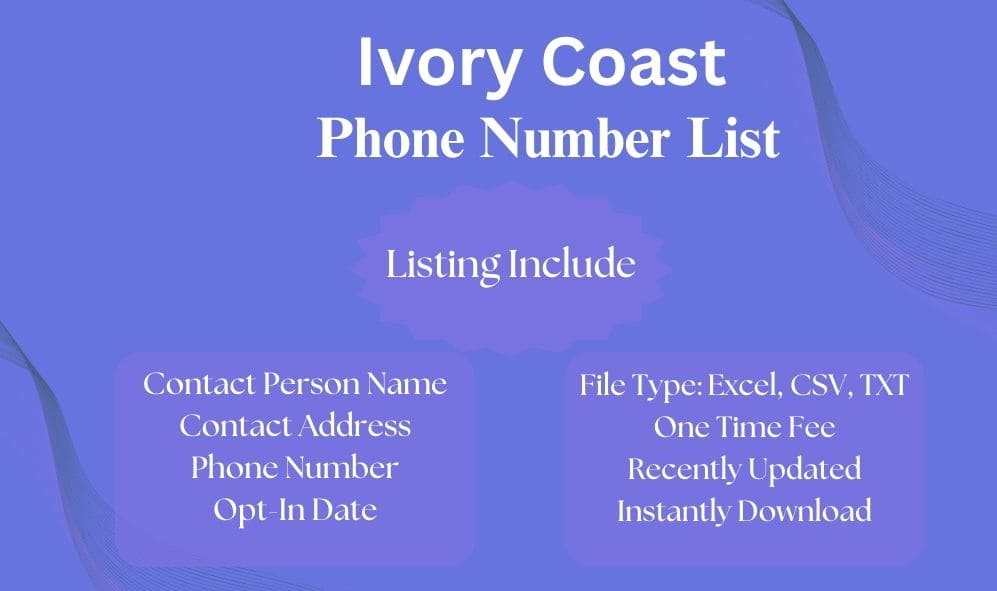 Ivory Coast phone number list