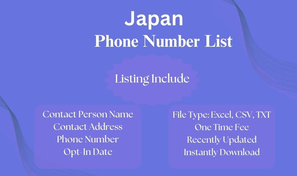 Japan phone number list