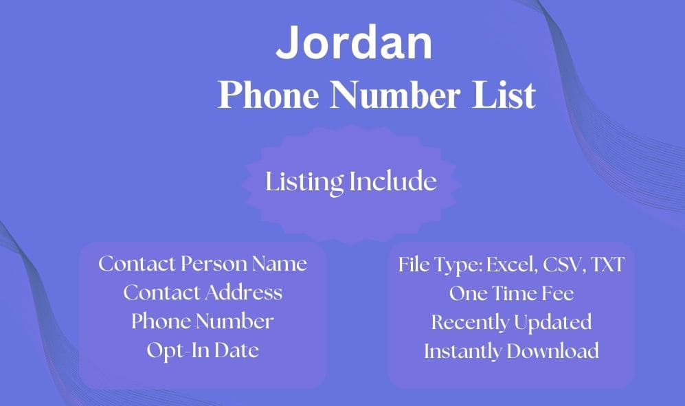 Jordan phone number list