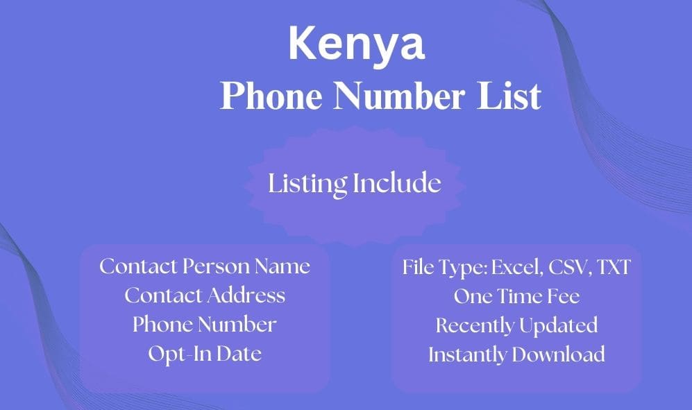 Kenya phone number list