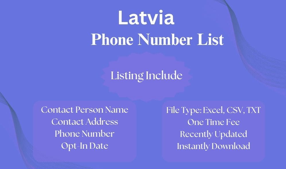 Latvia phone number list