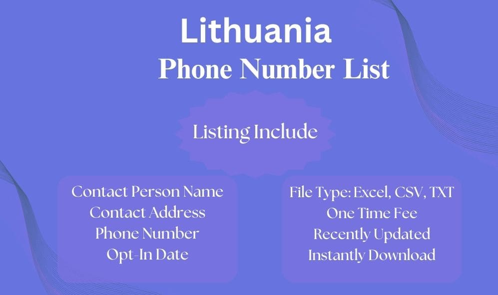 Lithuania phone number list