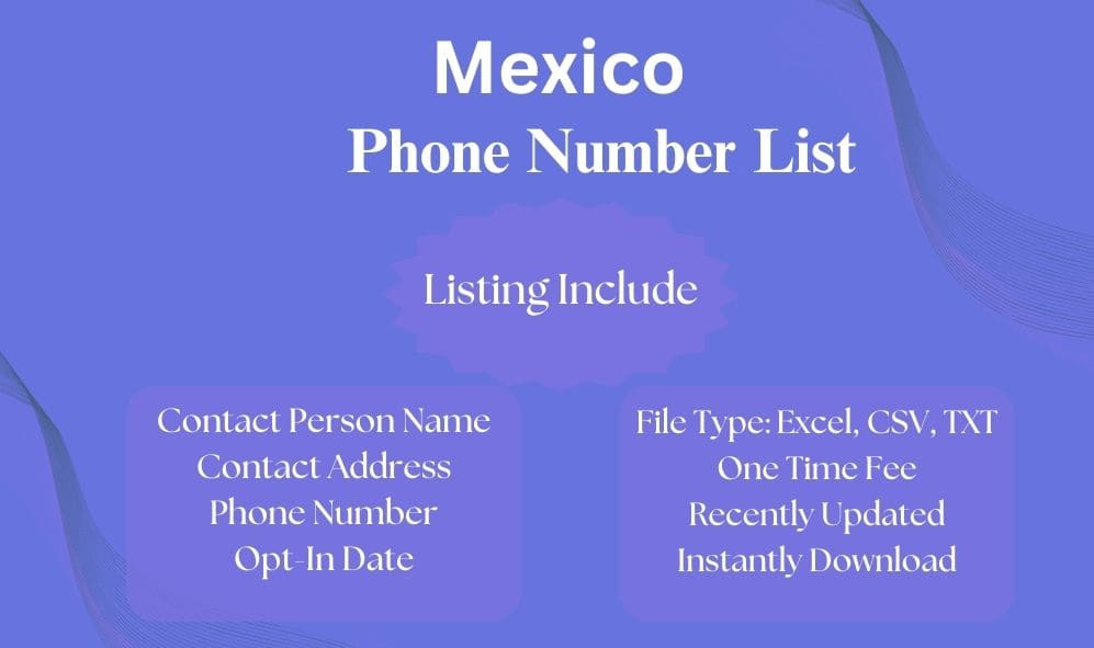 Mexico phone number list