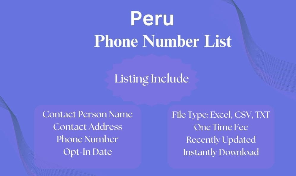 Peru phone number list