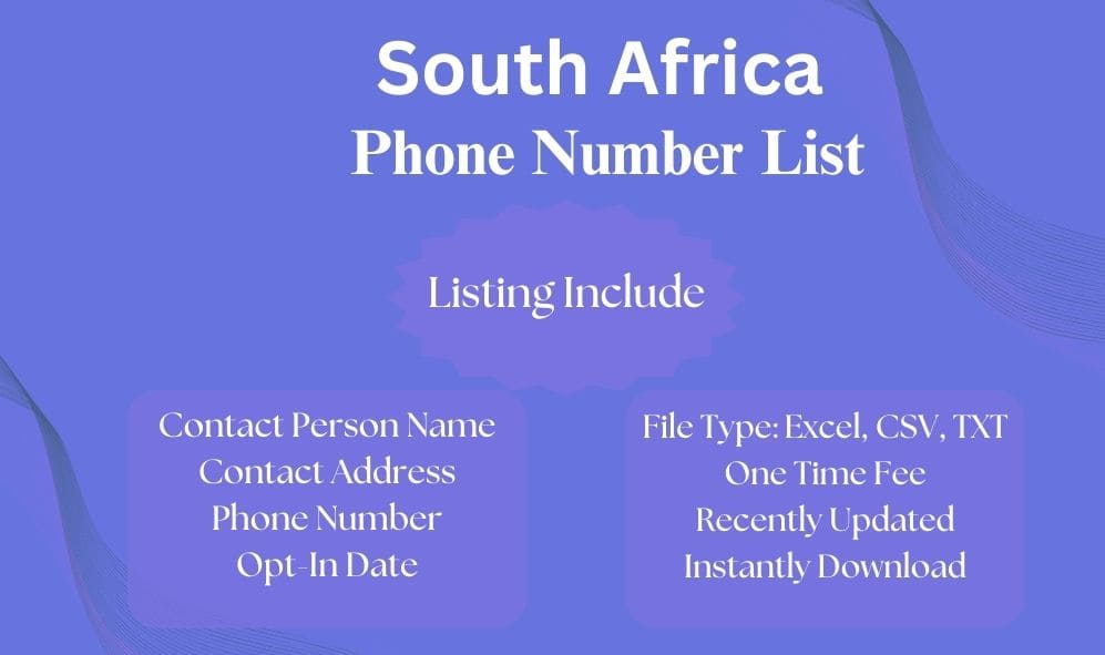 South Africa phone number list