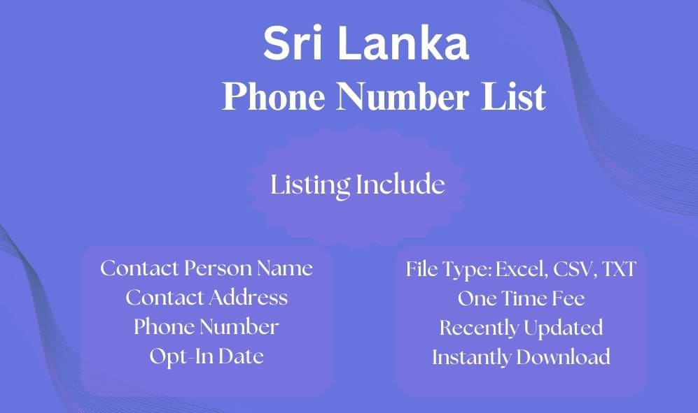 Sri Lanka phone number list