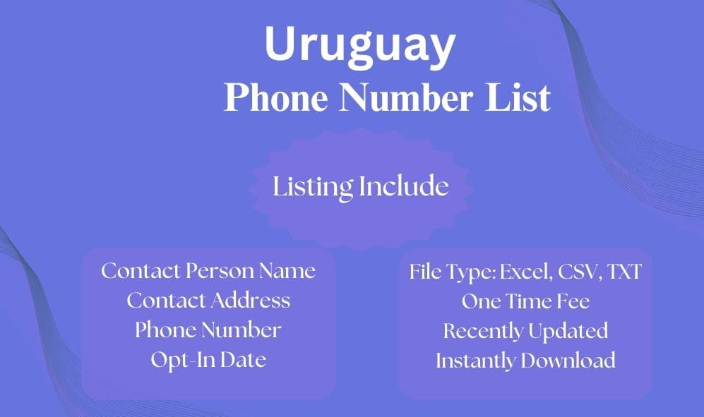 Uruguay phone number list