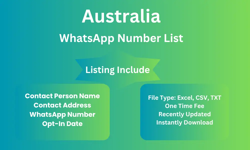 Australia whatsapp number list