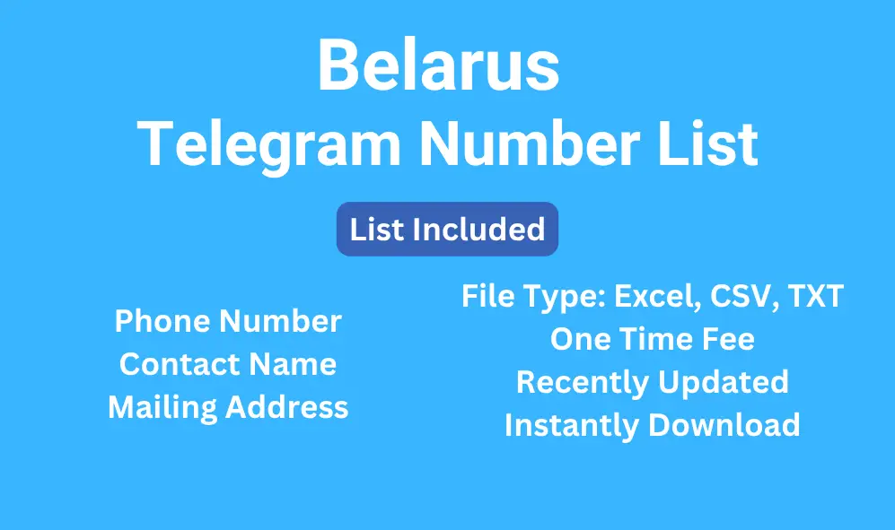 Belarus telegram number list