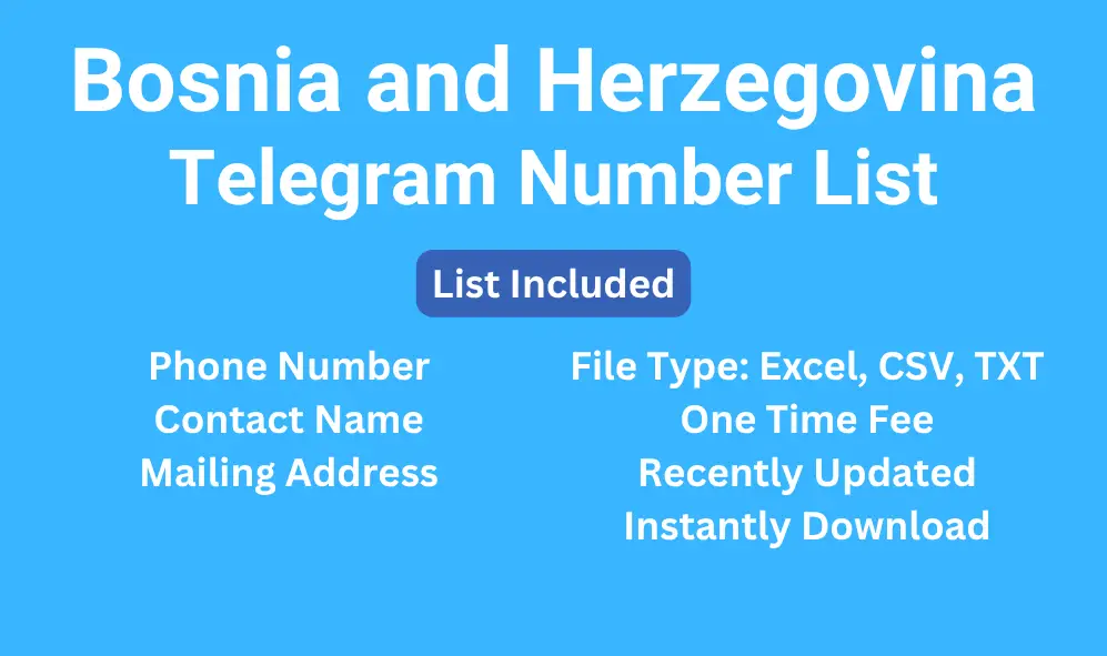 Bosnia and Herzegovina telegram number list