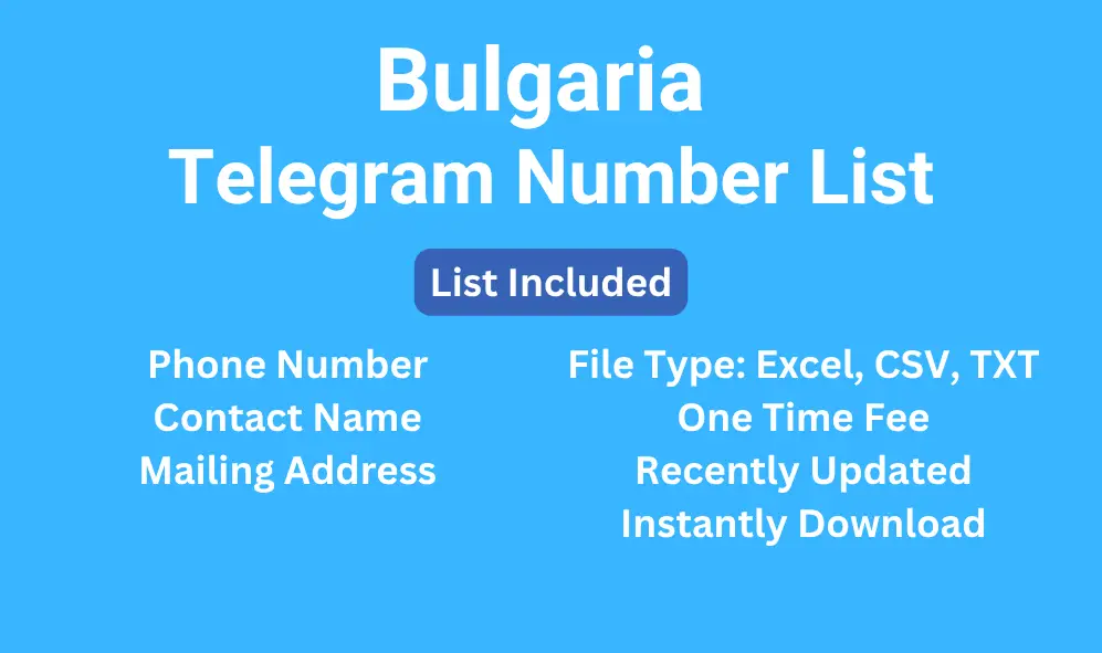 Bulgaria telegram number list