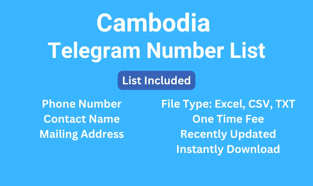 Cambodia telegram number list