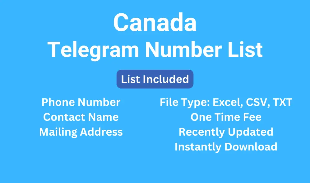Canada telegram number list