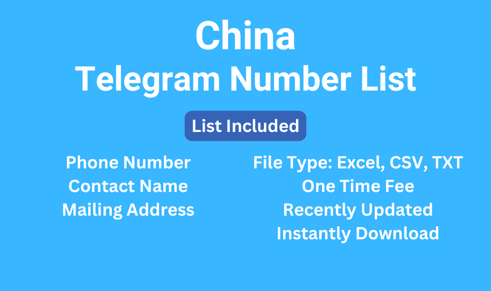 China telegram number list
