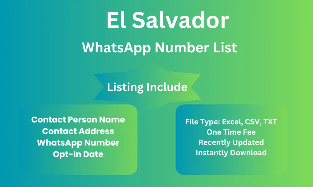 El Salvador whatsapp number list