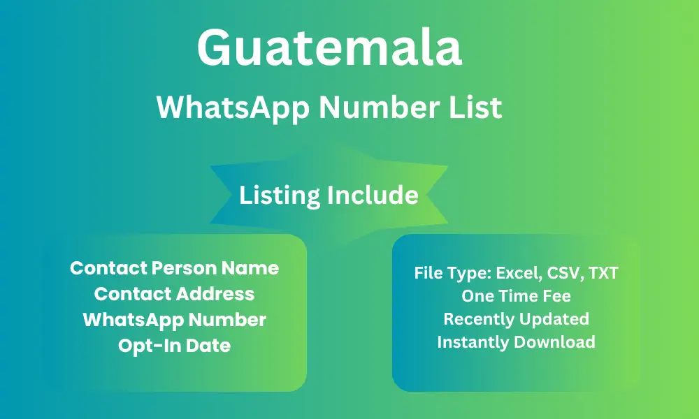 Guatemala whatsapp number list