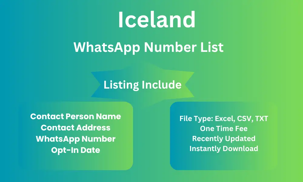 Iceland whatsapp number list