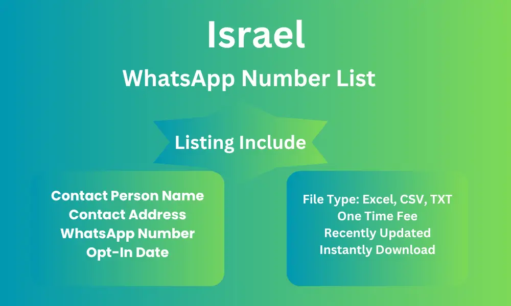 Israel whatsapp number list