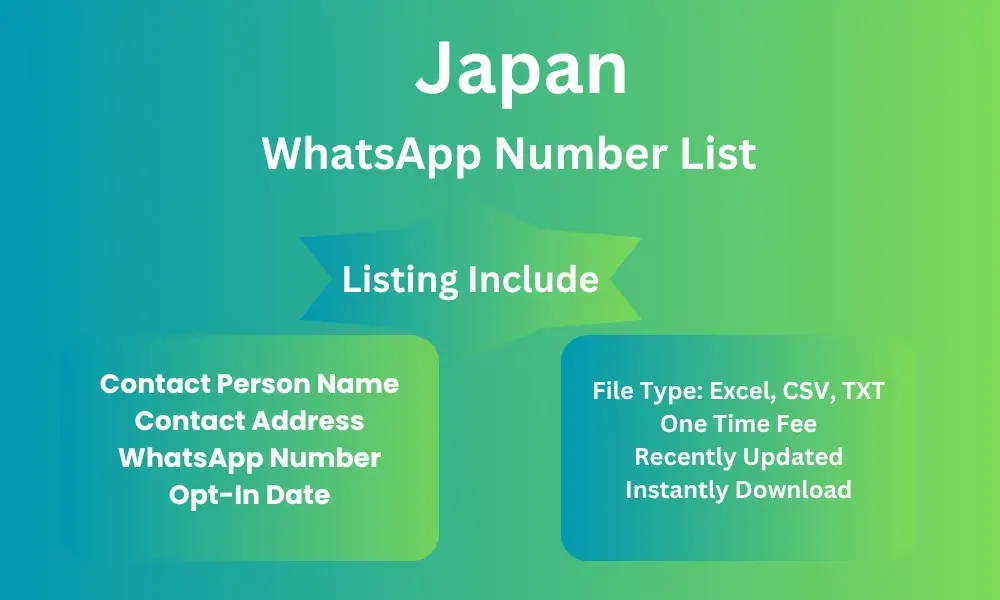 Japan whatsapp number list