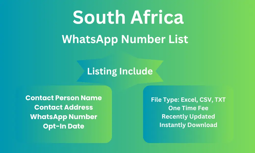 South Africa whatsapp number list